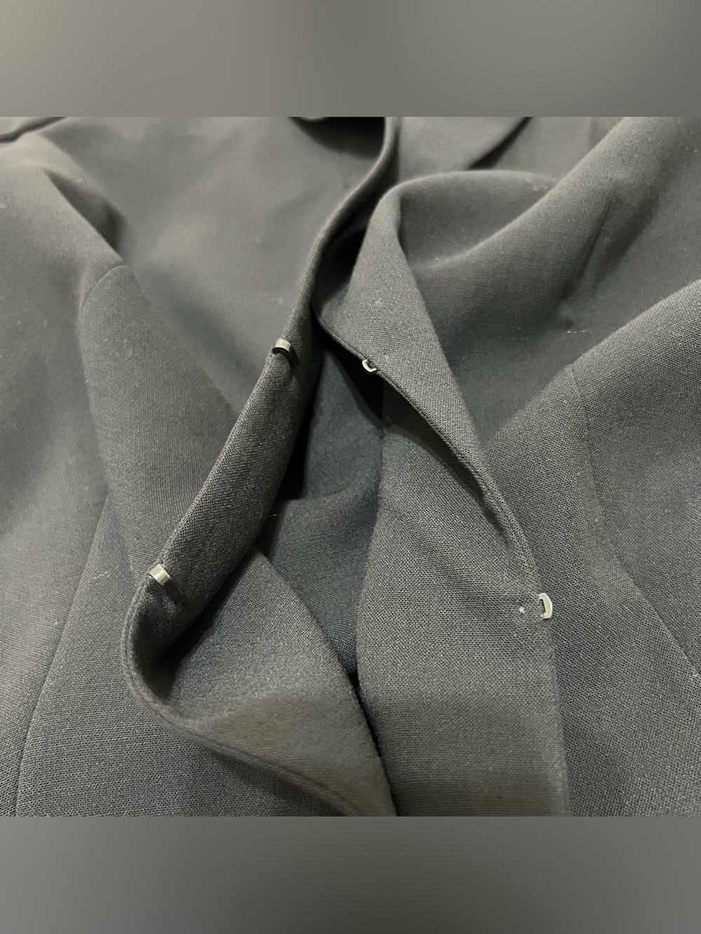 AKRIS Black Double-Face Wool Blazer Double Hook Closure Fold-Over Cuffs Size 12 - Picture 11 of 16